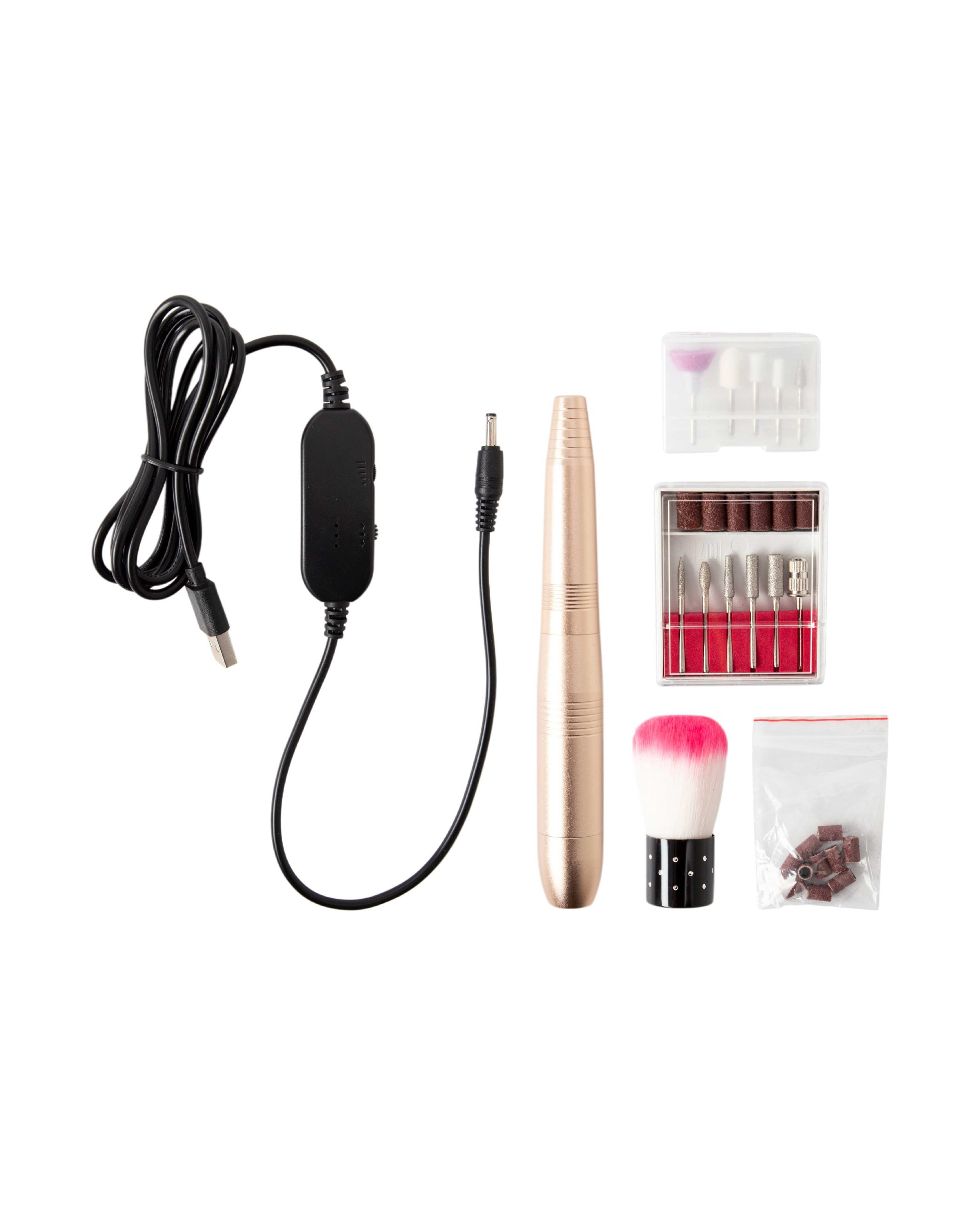 12in1 Elektrische USB Nagelfräse Nagelpflege Polierwerkzeug Maniküre Pediküre Set - Roségold