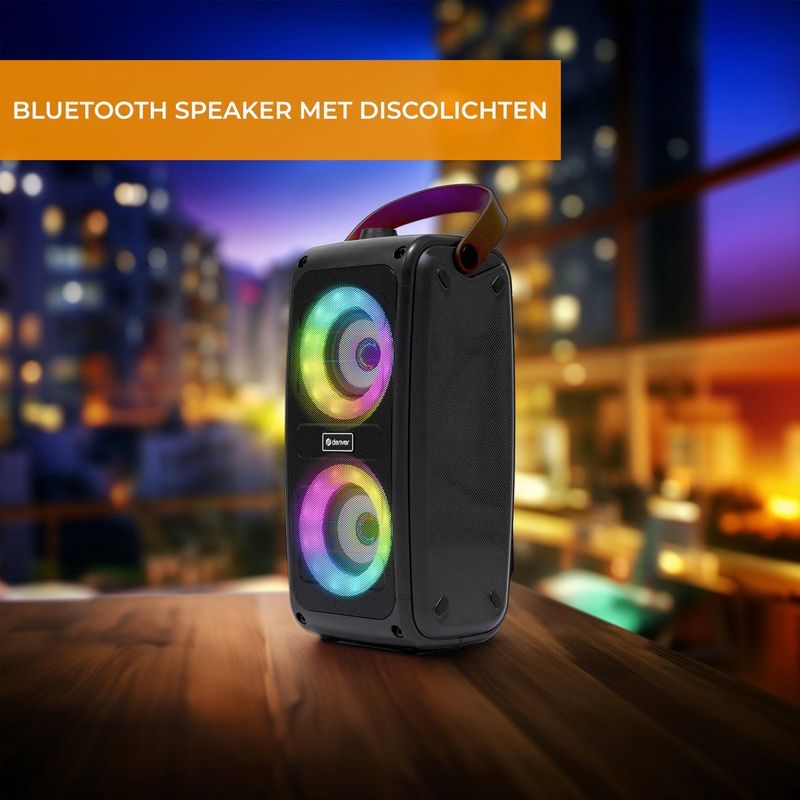 Denver - BTV230 - Bluetooth Speaker - Zwart - Draadloos - Lichteffecten