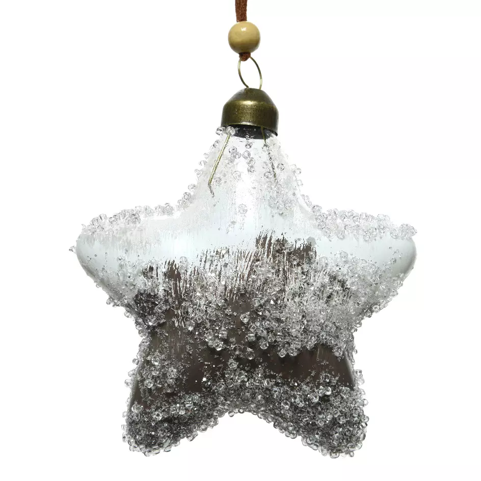 Lot de 2 étoiles de Noël (D100 mm) Givry Brun cashmere