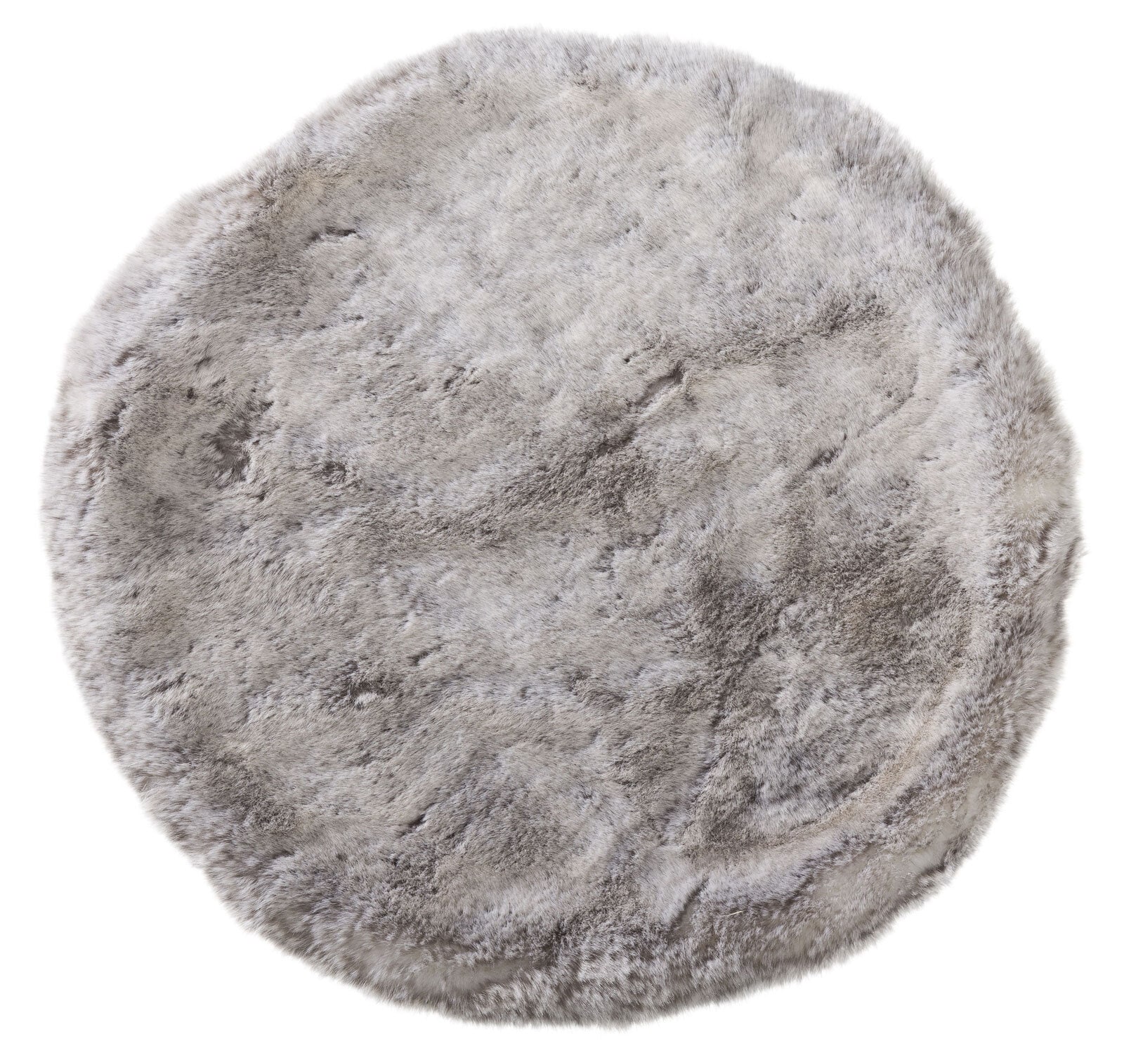 MONDO Felloptik-Sitzkissen FLUFFY-MONDO 40 cm rund silber