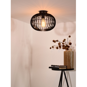 Lucide Reda Plafonnière zwart H24cm