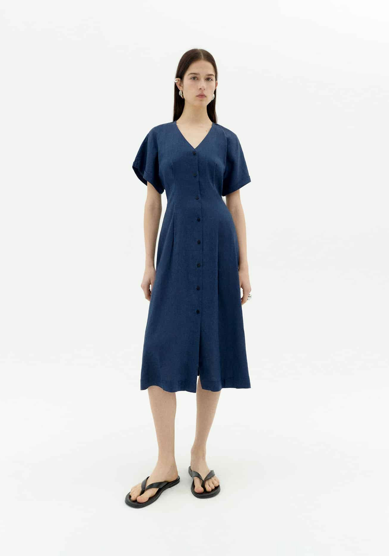 Thinking Mu Kleid Laura Hemp Navy