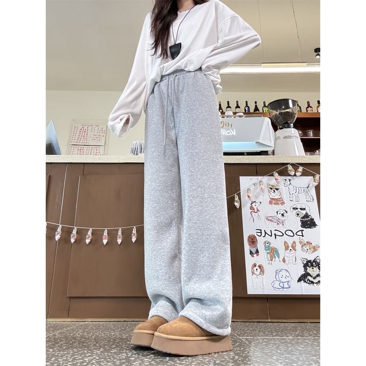 Happy Bird - Fleecegevoerde, losse joggingbroek met trekkoord in de taille