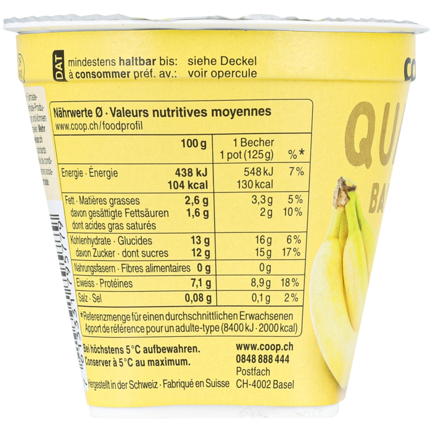 Fairtrade Früchtequark Banane 2x125g