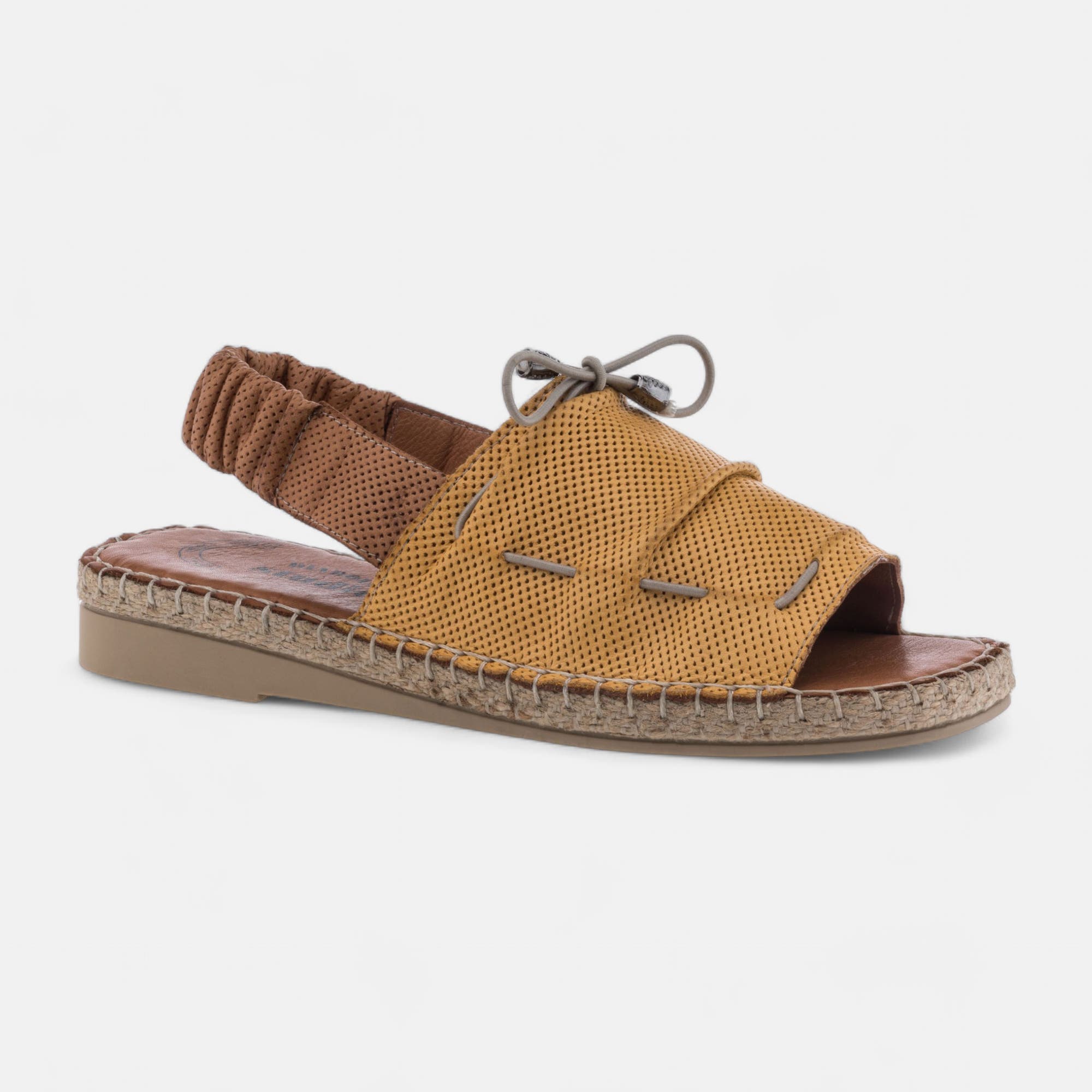 Sandales Femme en cuir jaune