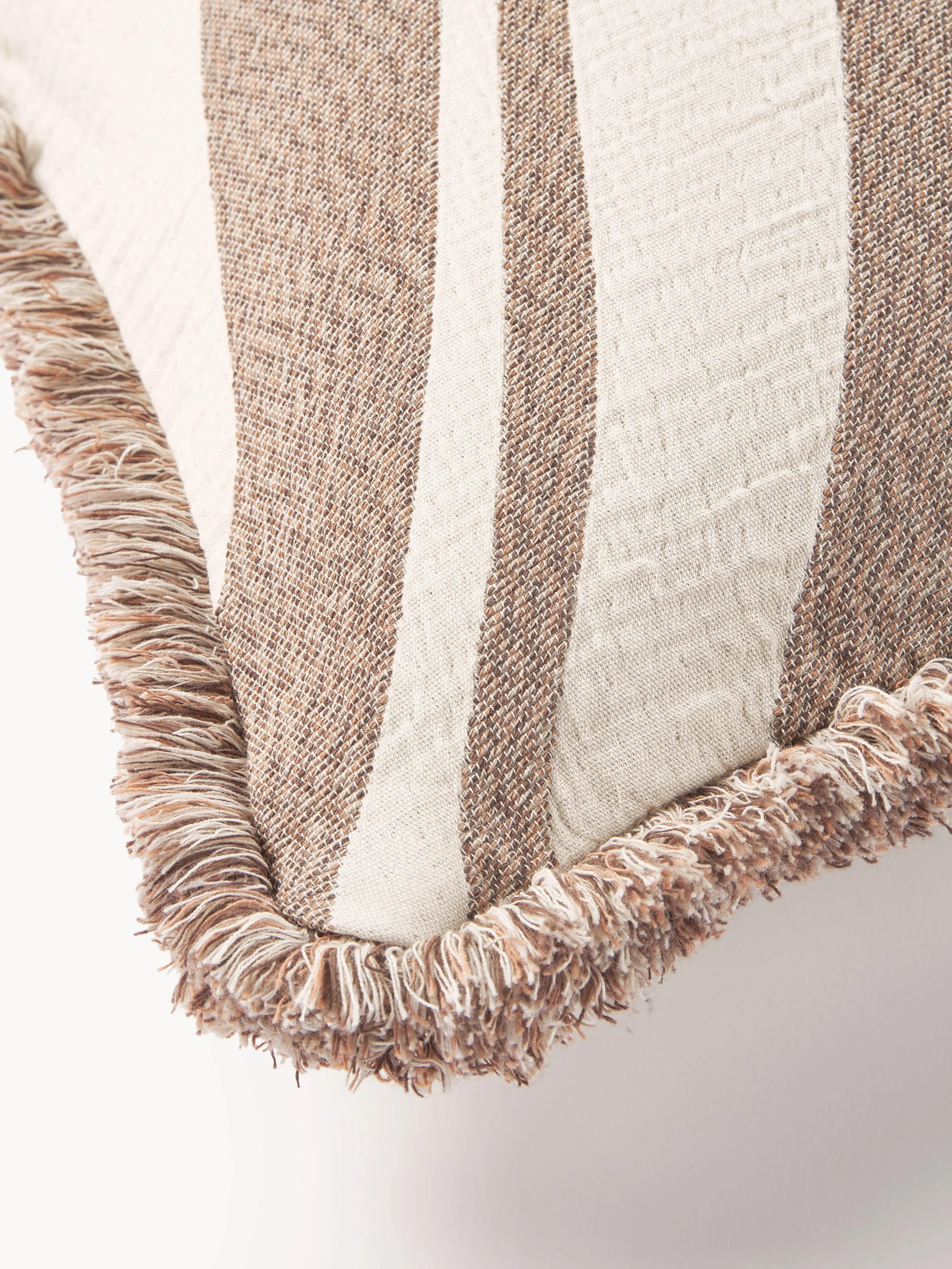 Jacquard kussenhoes Rui met franjes
