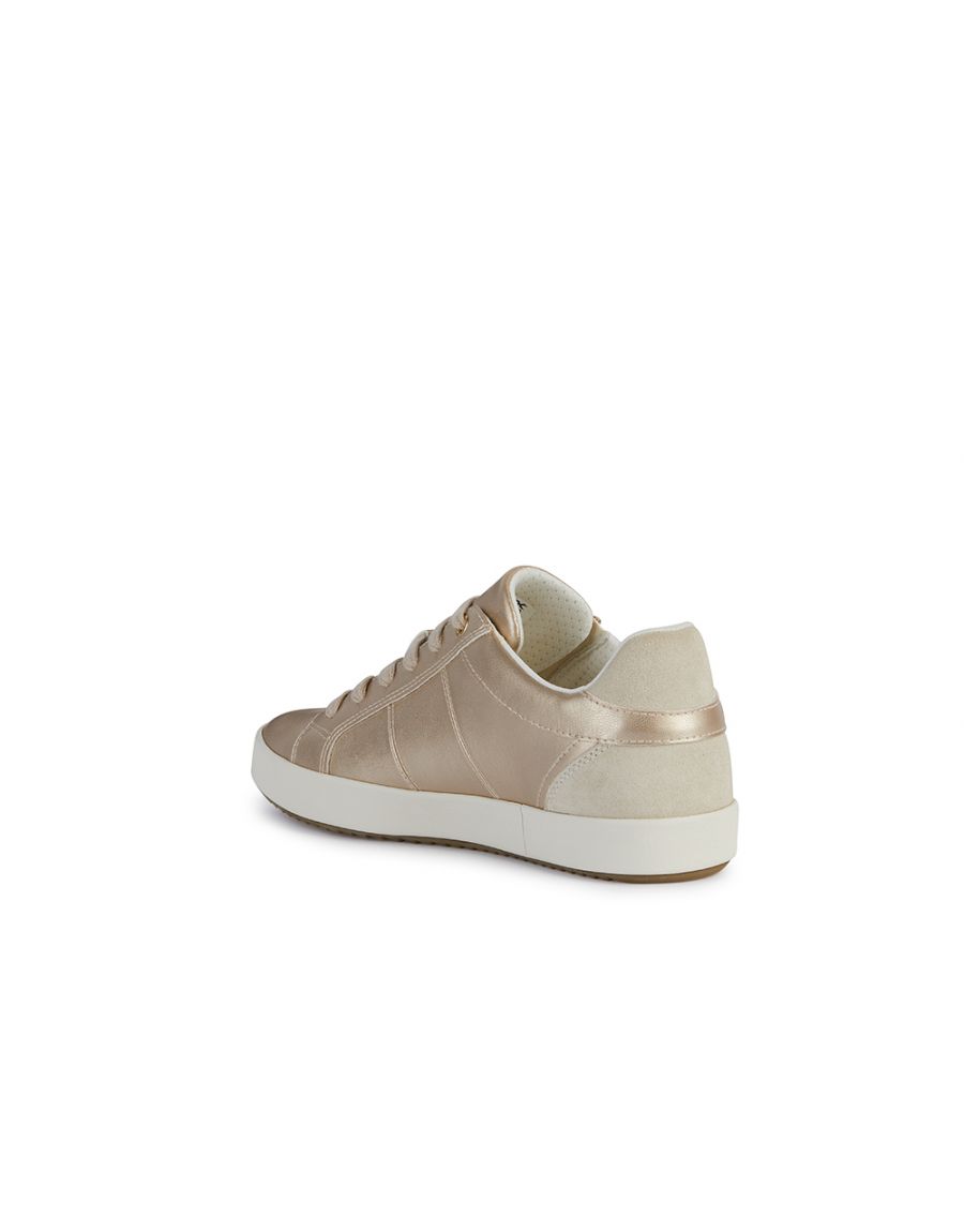 Baskets cuir sable rosé