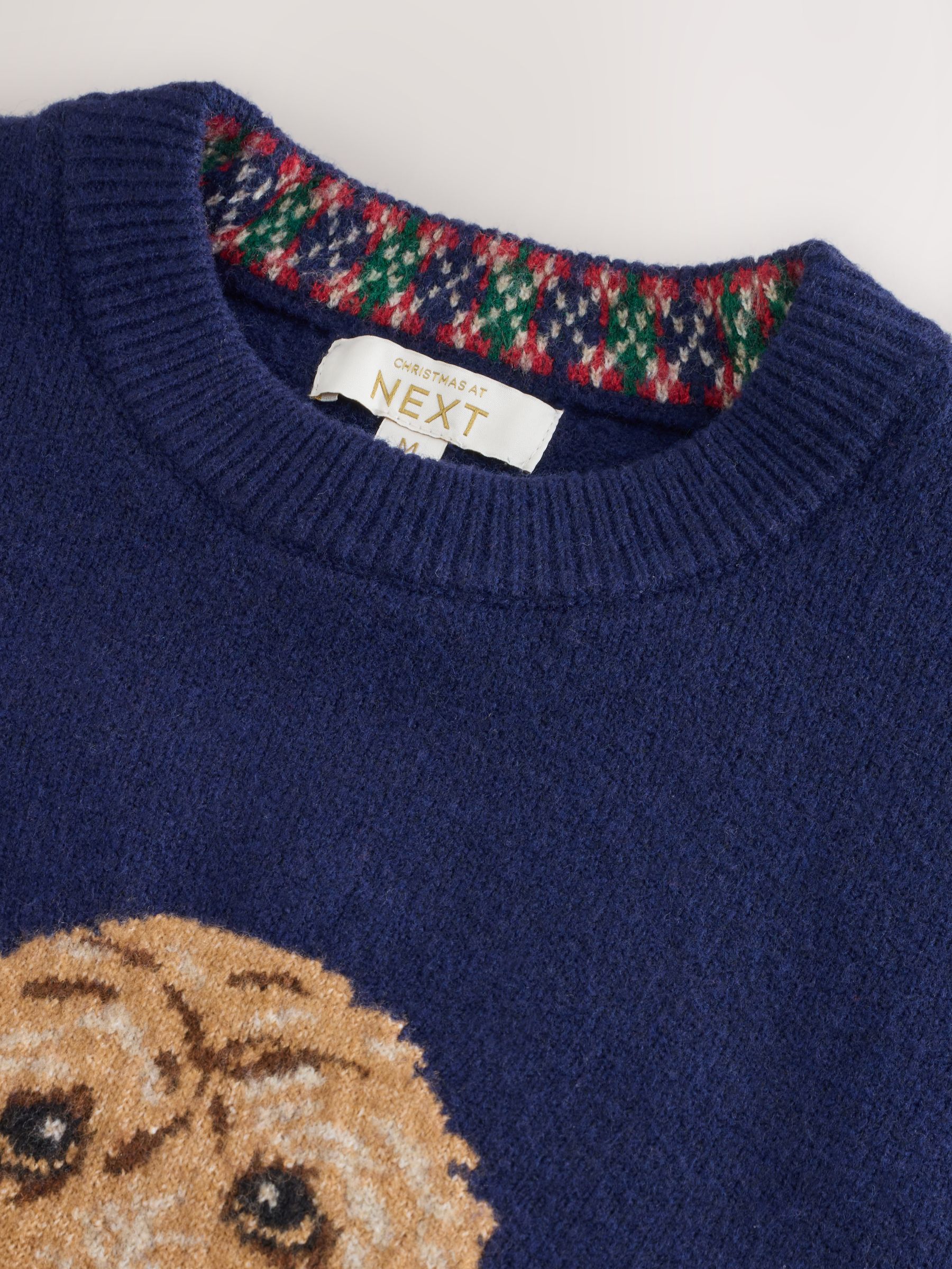 Donkerblauw - Dog Graphic Matching Family Christmas Jumper