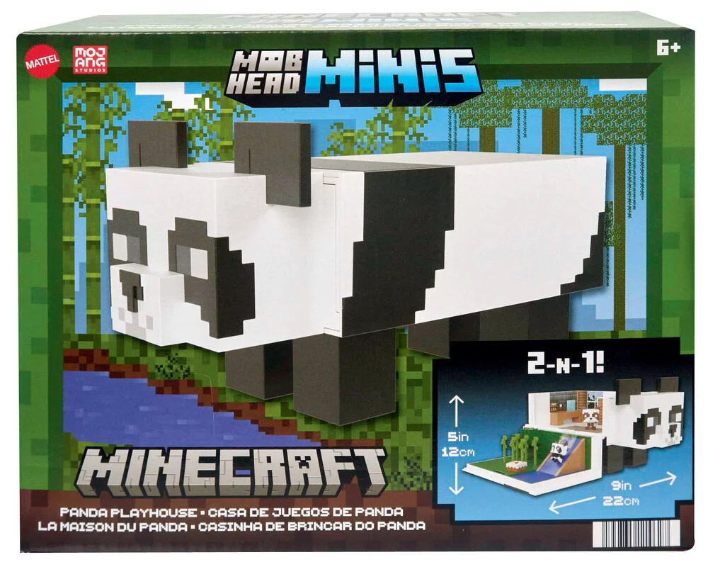 MINECRAFT - LA MAISON DU PANDA - COFFRET MINI TETES MODULABLES