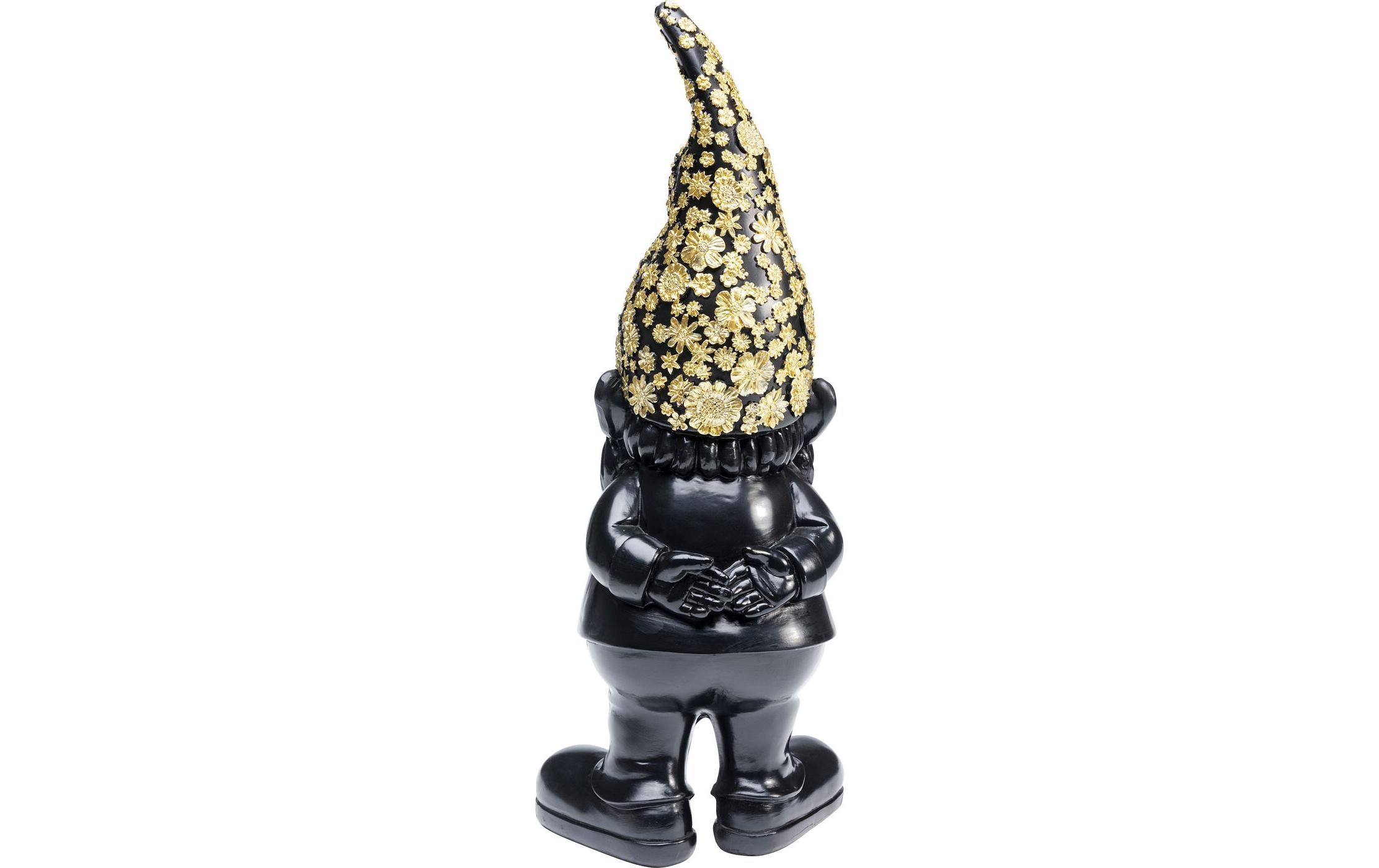Dekofigur Zwerg Stehend 30 cm, Schwarz/GoldDeko Figur