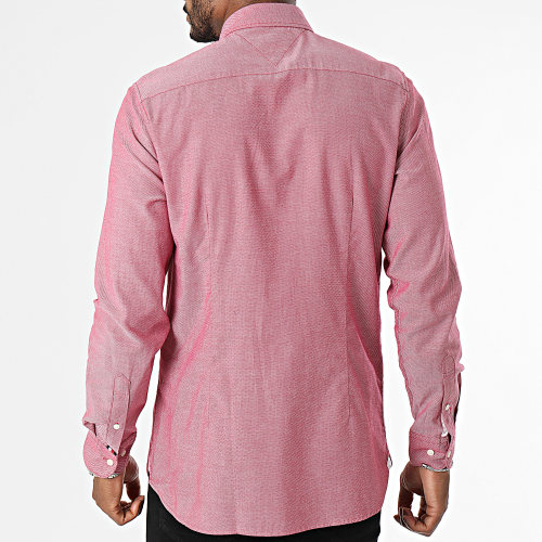 Chemise Manches Longues Slim Flex Dobby 3782 Rose