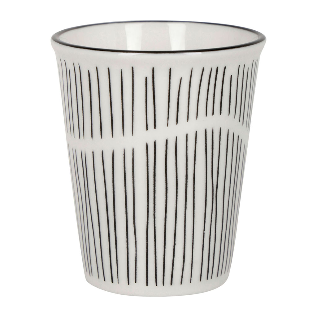 Gobelet MIXT à rayures porcelaine 9cl