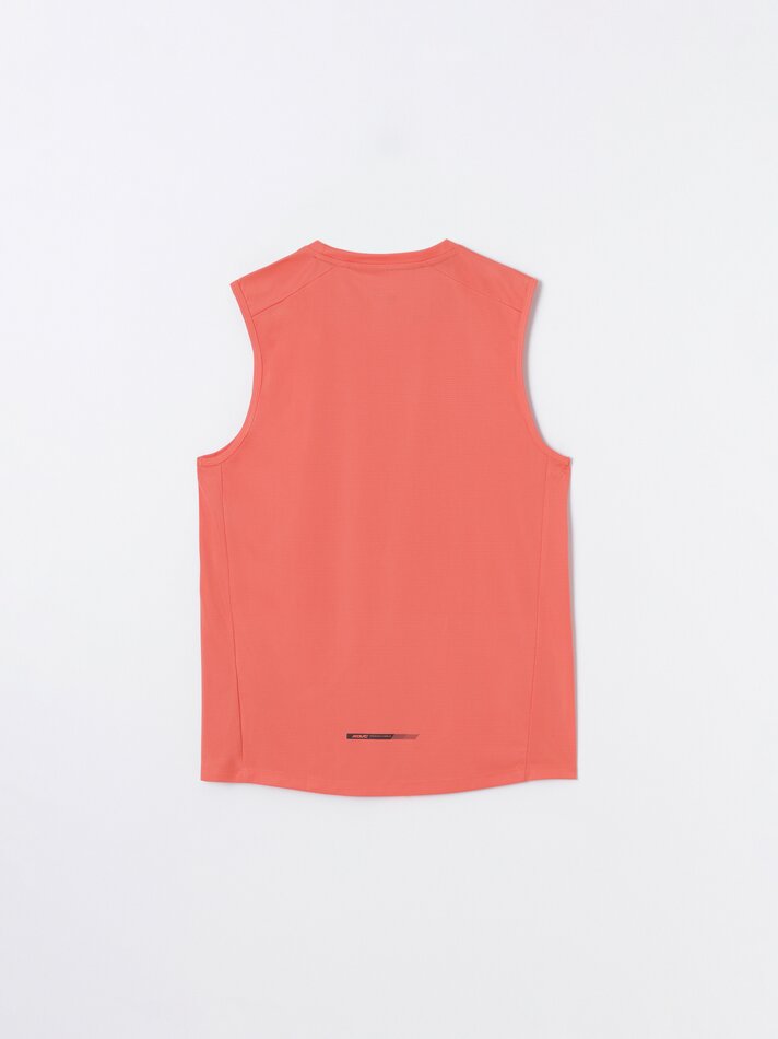 Camiseta esportiva sem mangas - Coral