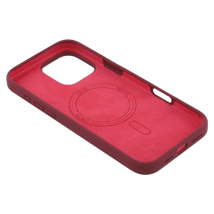 iPhone 16 Pro Max MagSafe Silikon Case Hülle - Dunkelrot