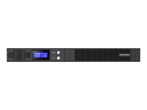 PowerWalker VI 500 R1U - UPS (rackversion) - AC 165-290 V - 300 Watt - 500 VA - 7 At - RS-232, USB - output-stikforbindelser: 4 - 1U - 19
