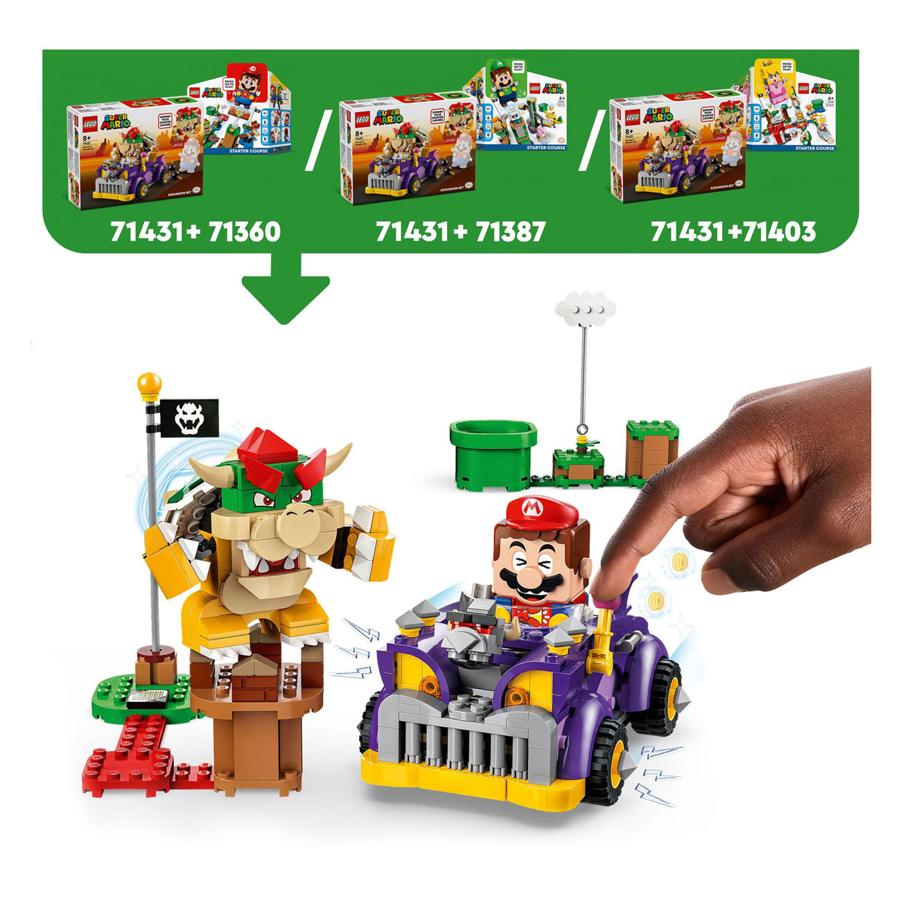 LEGO Super Mario 71431 Uitbreidingsset: Bowsers bolide