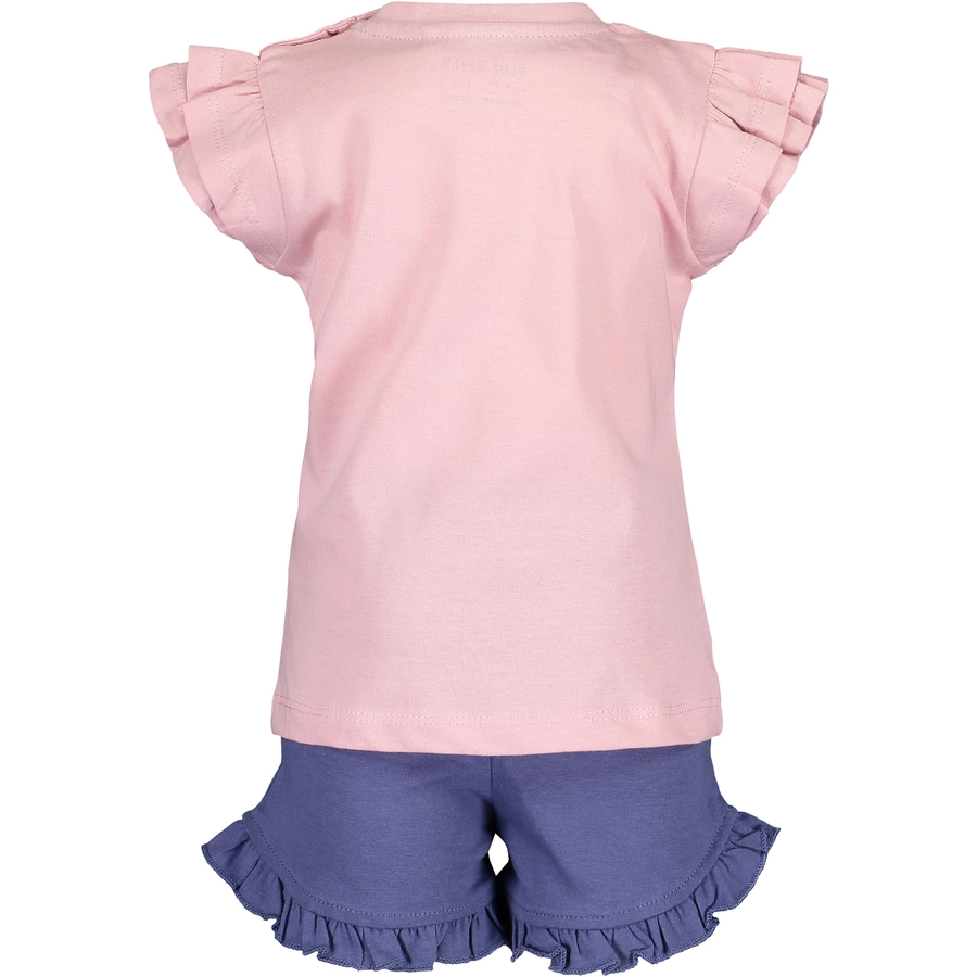 BLUE SEVEN Girls 2er Set T-Shirt + Shorts Rosa