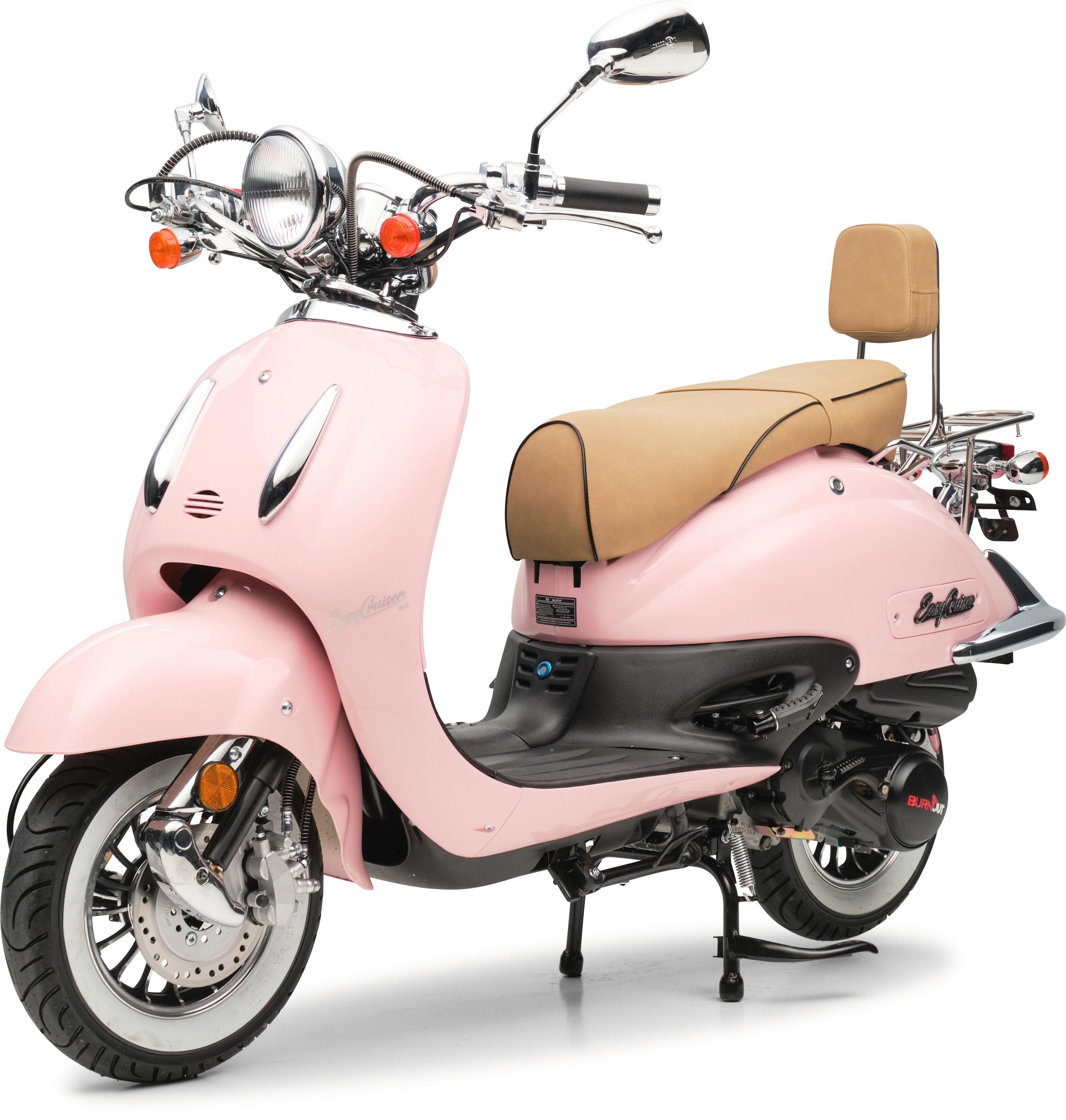 Motorroller Retro EasyCruiser Eco Rosa 50ccm 45 kmh Moped Scooter