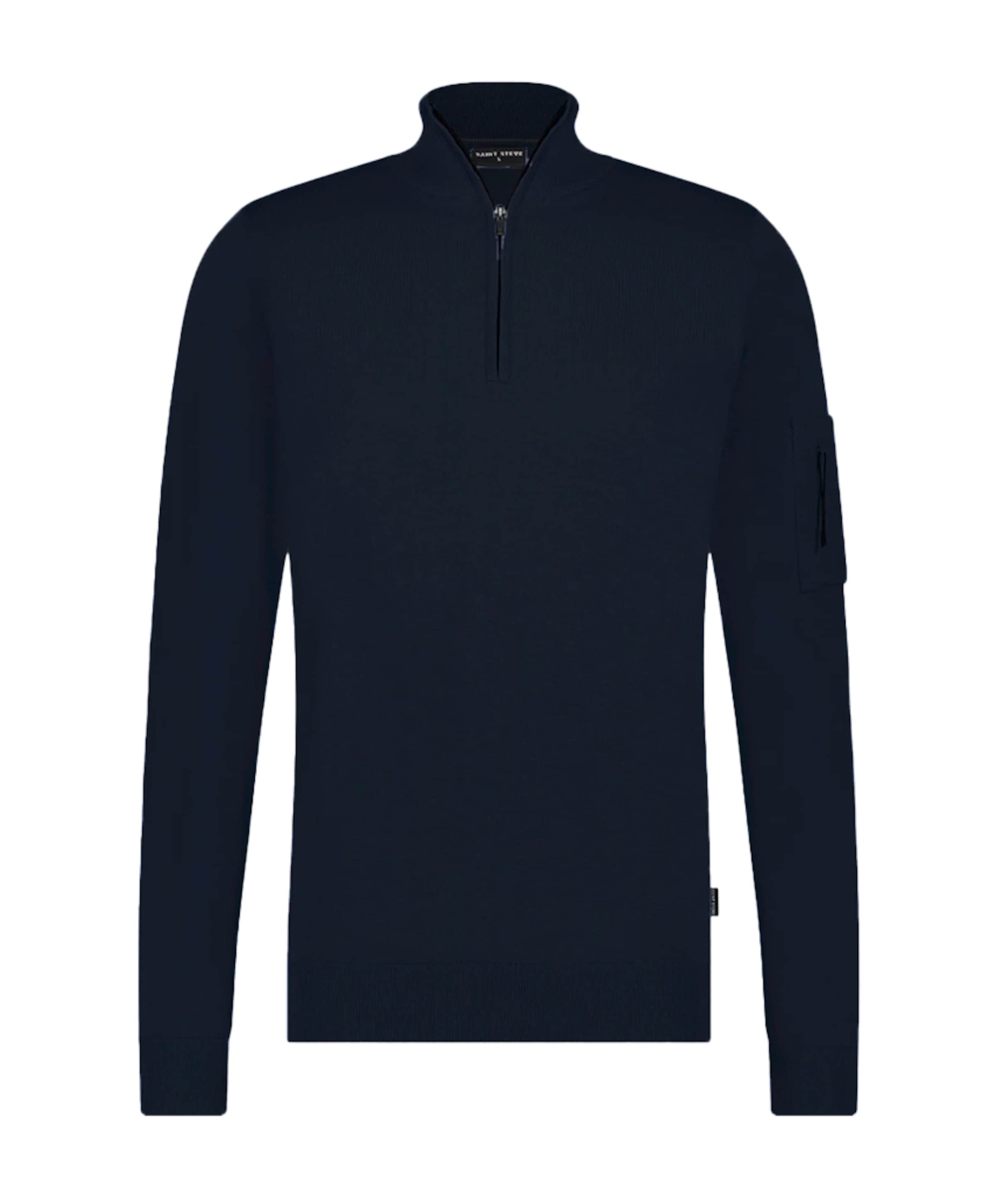 Saint Steve Trui met rits blauw