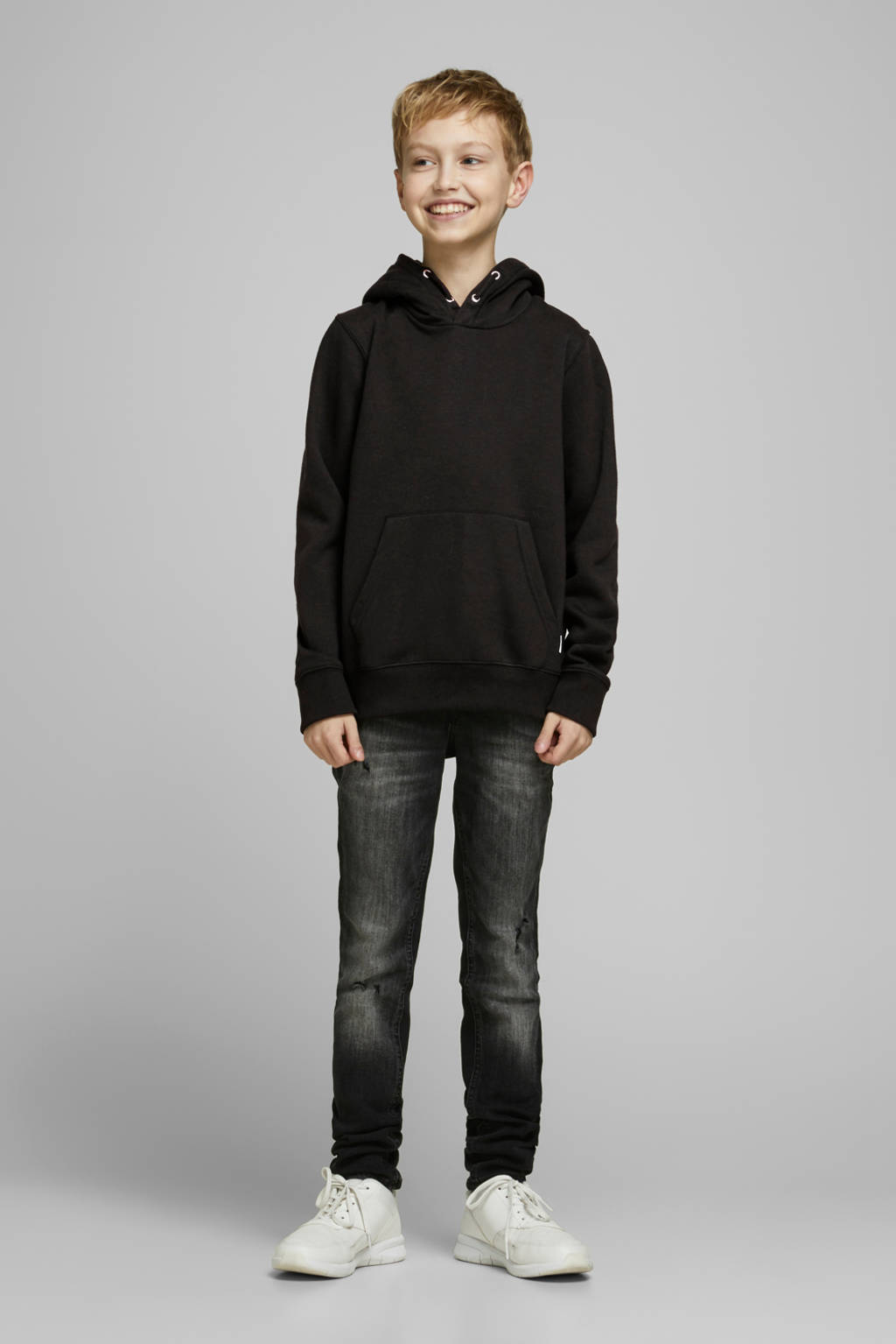 JACK & JONES hoodie JJESOFT zwart