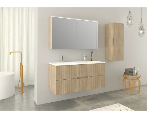 Jungborn QUATTRO/SEDICI hoge kast, BxHxD 35 x 100 x 35 cm, frontkleur tabakseiken mat, 55717