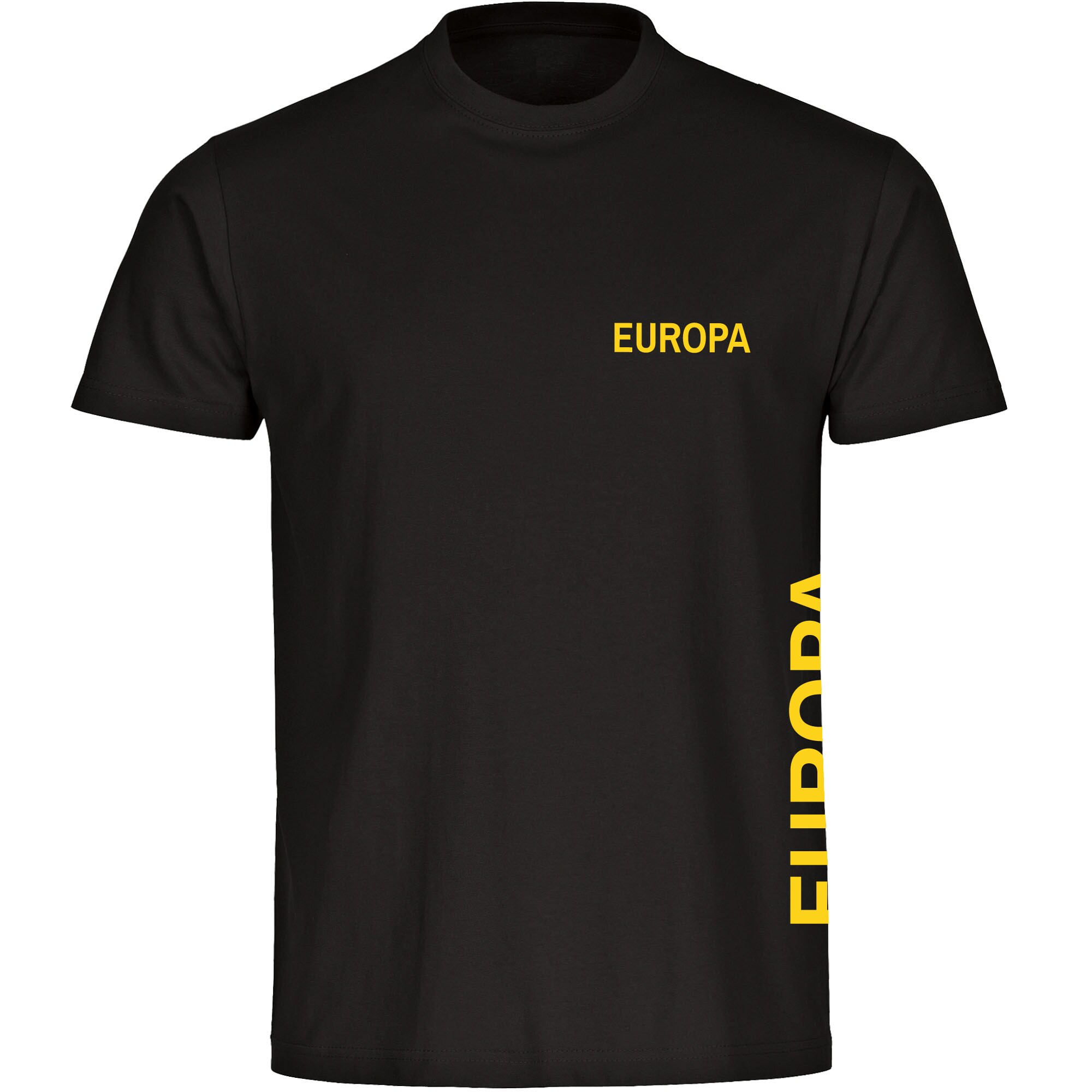multifanshop® Kinder T-Shirt - Europa - Brust & Seite - Druck gelb