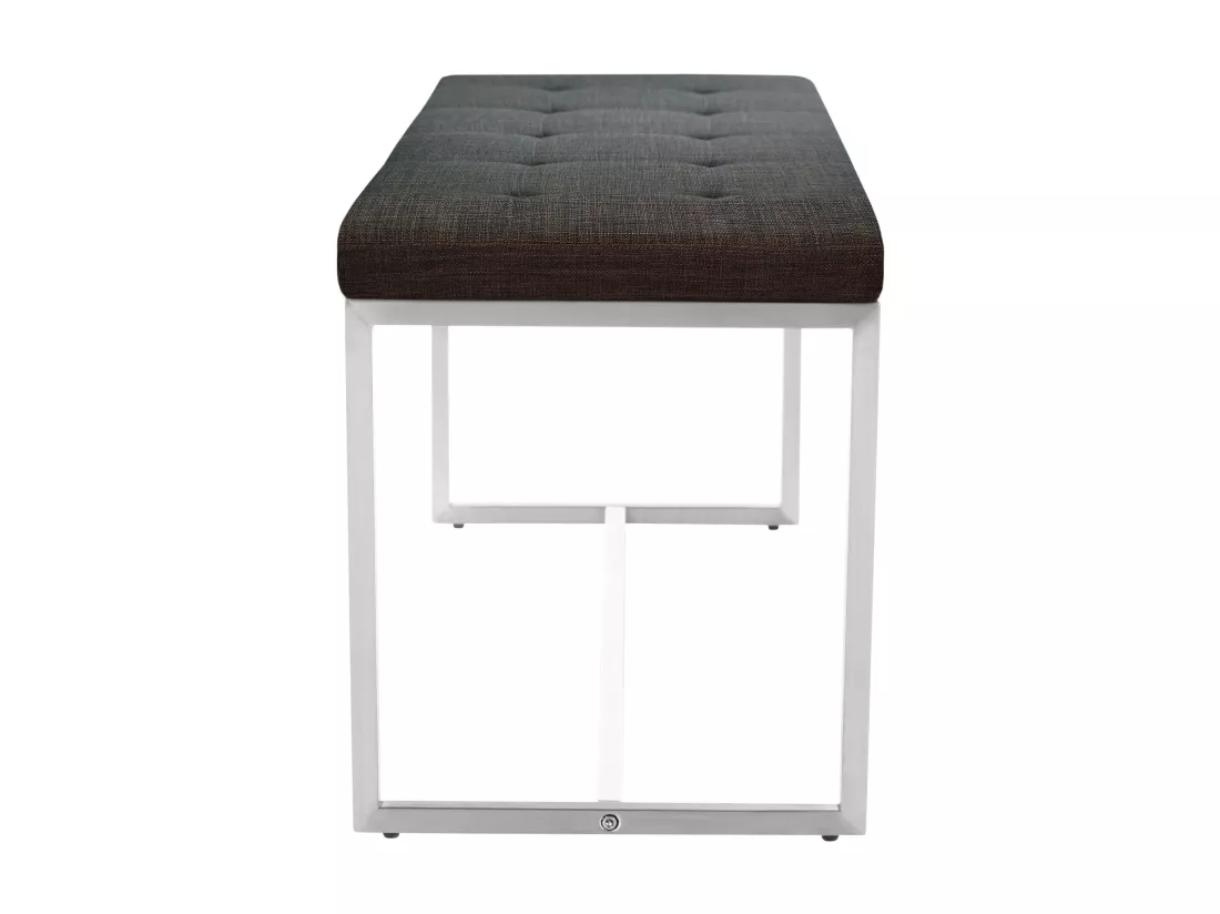 Tabouret - Tissu & Acier inoxydable - Marron - Barci