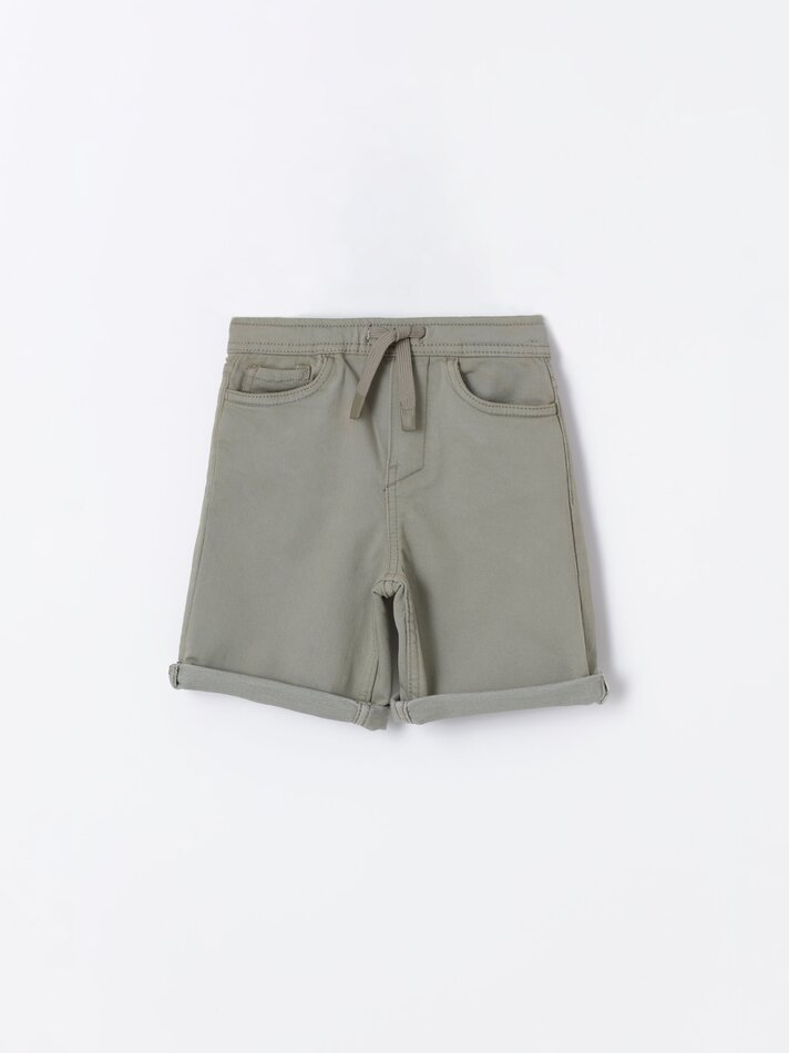 Shorts de moletom jeans - Verde