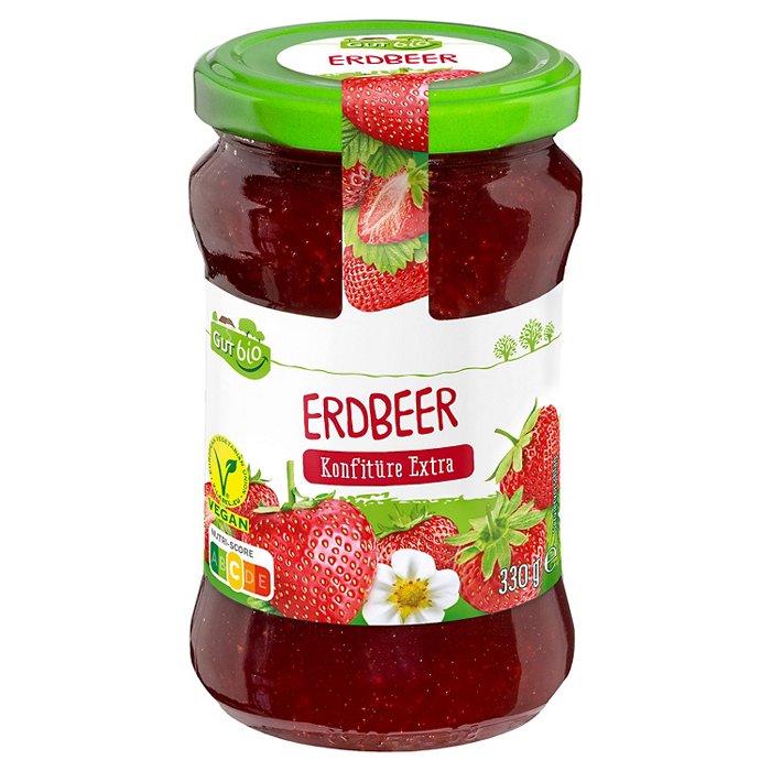 GUT BIO Bio-Konfitüre 330 g, Erdbeere