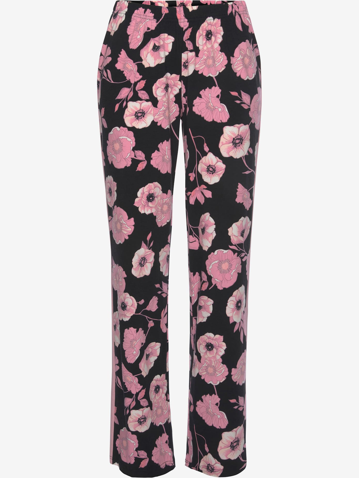 Pantalon de nuit pantalon de pyjama long avec rayures contrastées latérales