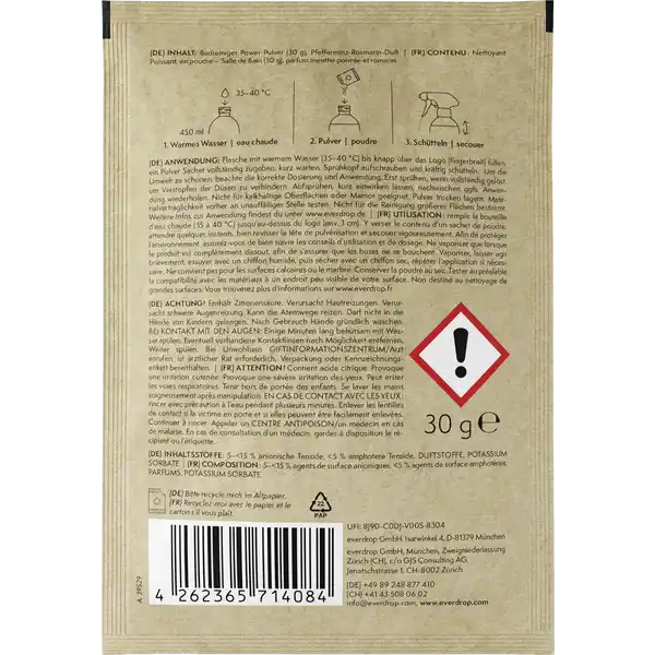 Badreiniger Power-Pulver Nachfüllsachet