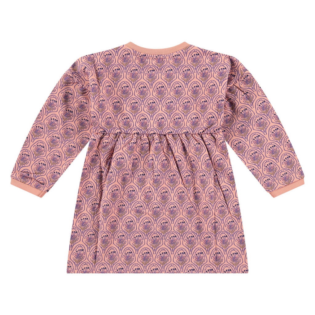 Babyface A-lijn jurk met all over print roze/blauw