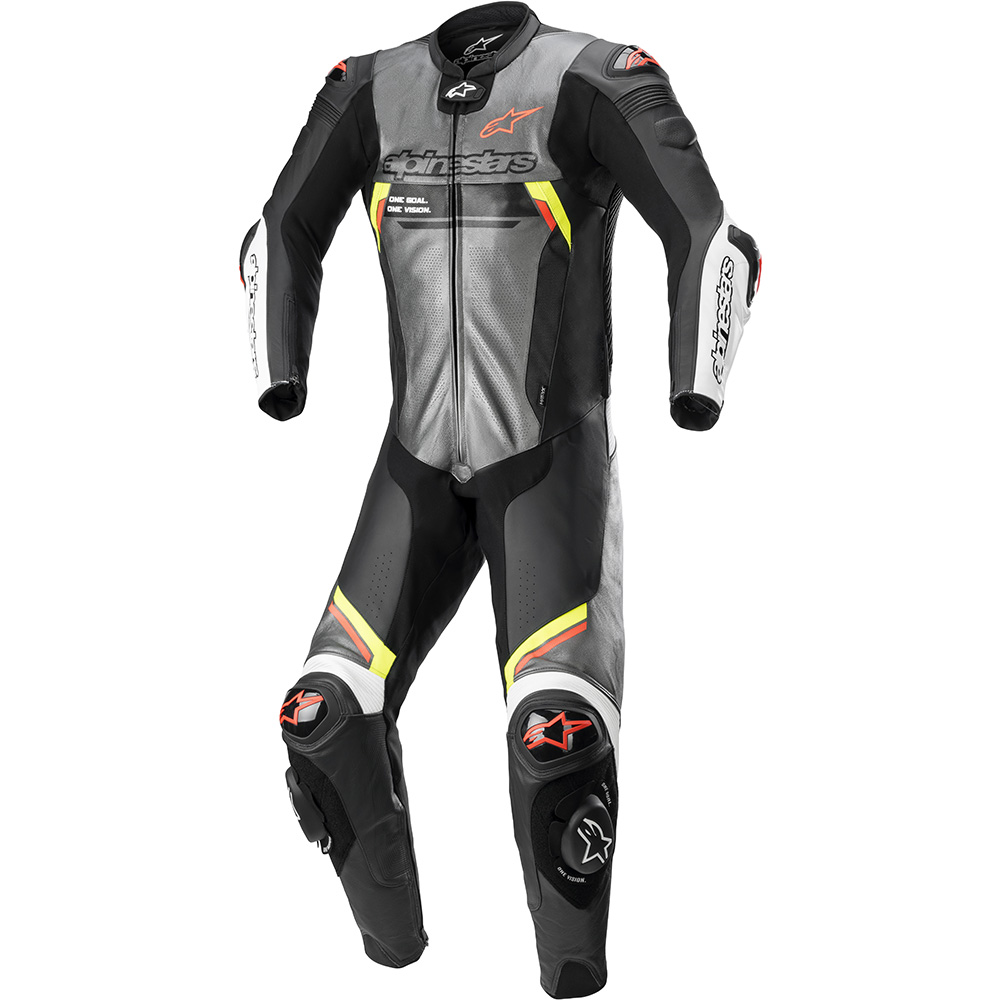 Alpinestars - Combinaison Missile V2 Ignition - 1 pièce Noir / Métal / Jaune fluo