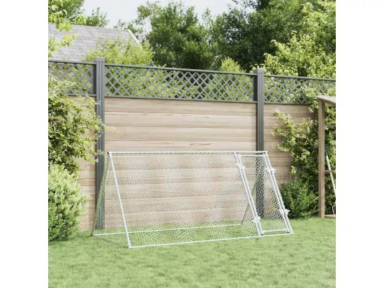 Cage pour poules argenté 200x105x91 cm acier galvanisé