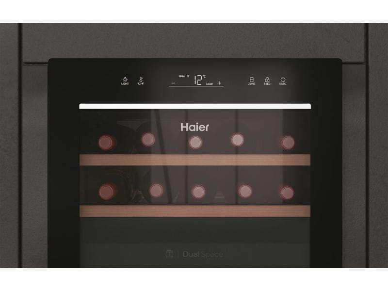 Haier Weinklimaschrank HWS42GDAU1 Schwarz, Rechts, Wechselb Freistehender Weinkühler