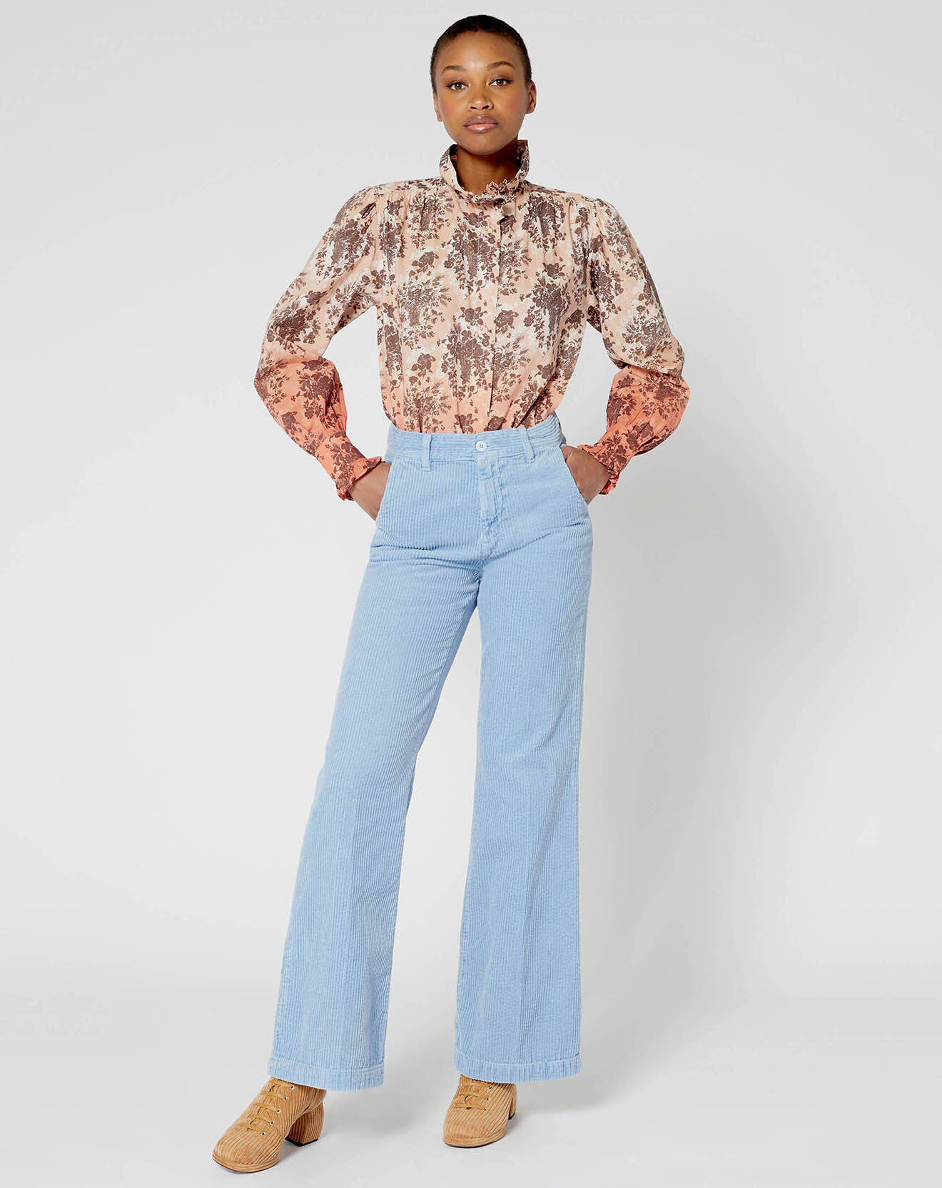 Manoush Chemise Bouquet d'Automne terre de sienne