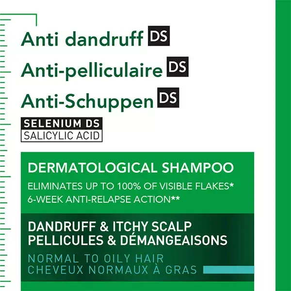 Vichy Dercos Éco-Recharge DS Shampooing Traitant Pellicules Cheveux Gras 500ml