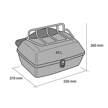Top case CustomAcces TRAVEL Universel - Noir