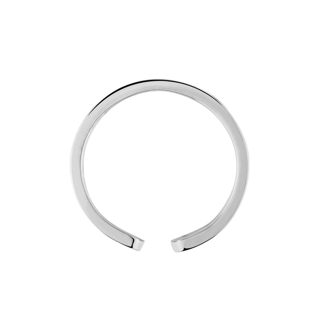 Bague Ajustable Abram Acier Blanc