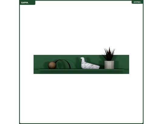 OTITEC - Etagère murale Étagère murale - h.23 x l.120 x p.22 cm - sapin