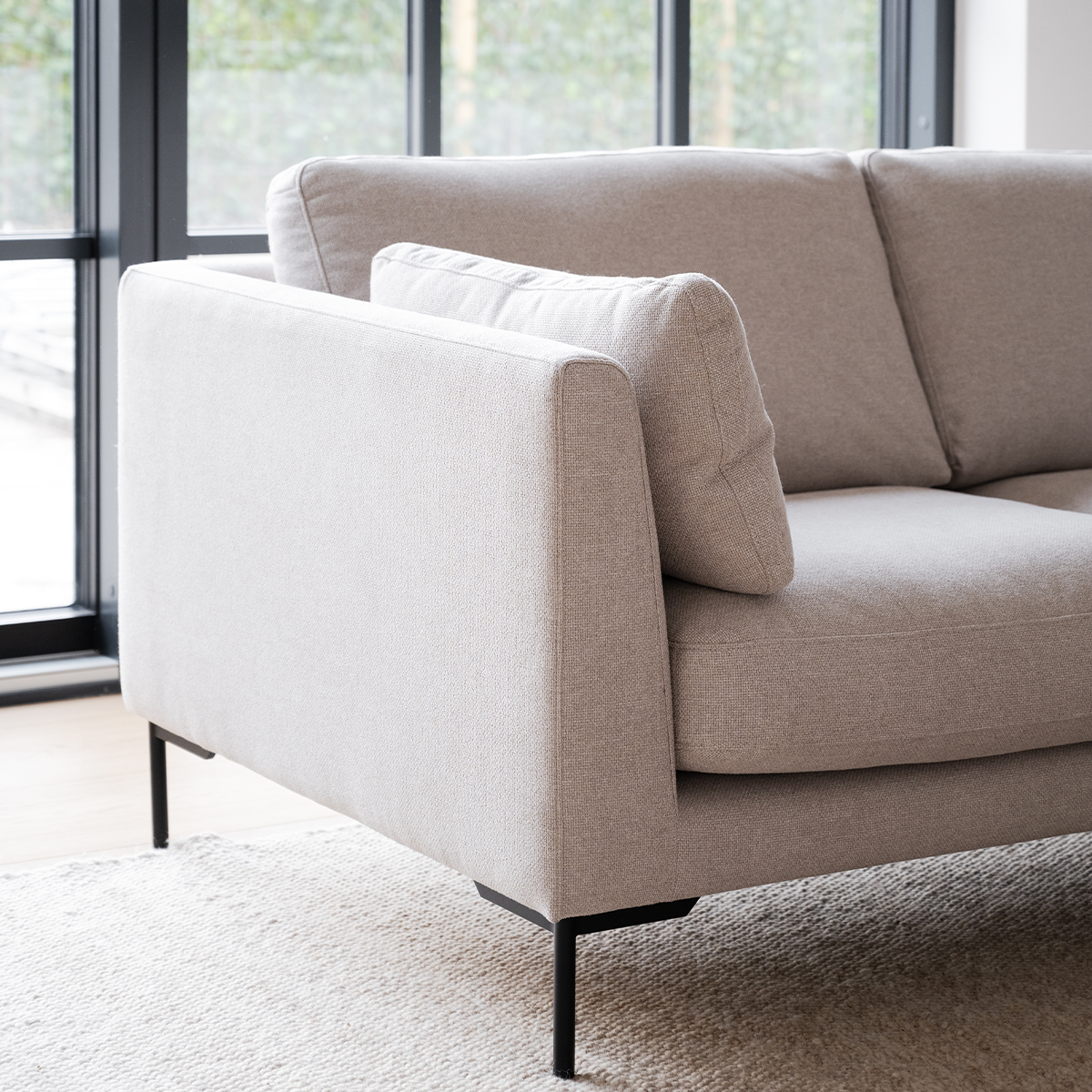Rowico Home Corwin Hoekbank Beige - Rechts - 266 cm