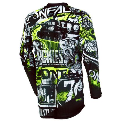 Maillot cross O'Neal ELEMENT - ATTACK - BLACK HI-VIZ 2023 - Noir / Jaune