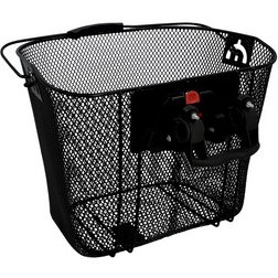 Panier pour guidon de vélo, fixation rapide, noir