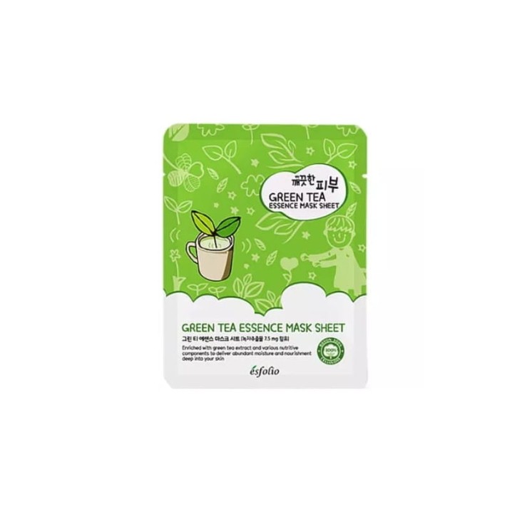 Esfolio Green Maskl Essence Tuchmaske Beruhigende Gesichtsmaske 25 ml