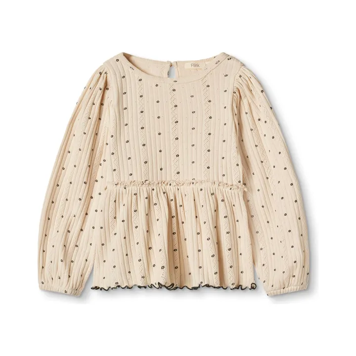 Fliink Blouse Pointelle Olivia Coton Bio | Crème