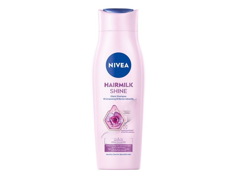 NIVEA Shampoo Hairmilk Shine 250 ml Haarshampoo bietet intensive Pflege und natürlichen Glanz, ohne das Haar zu beschweren