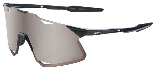 Lunettes 100% Hypercraft - Gloss Noir - Verres Miroir argentée Hyper