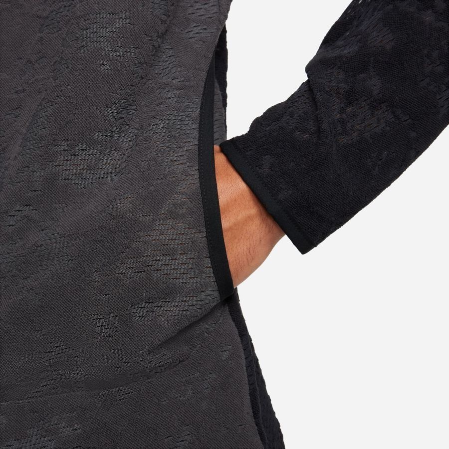 Nike Haut Running Dri-FIT Trail Midlayer HZ - Gris/Noir/Blanc