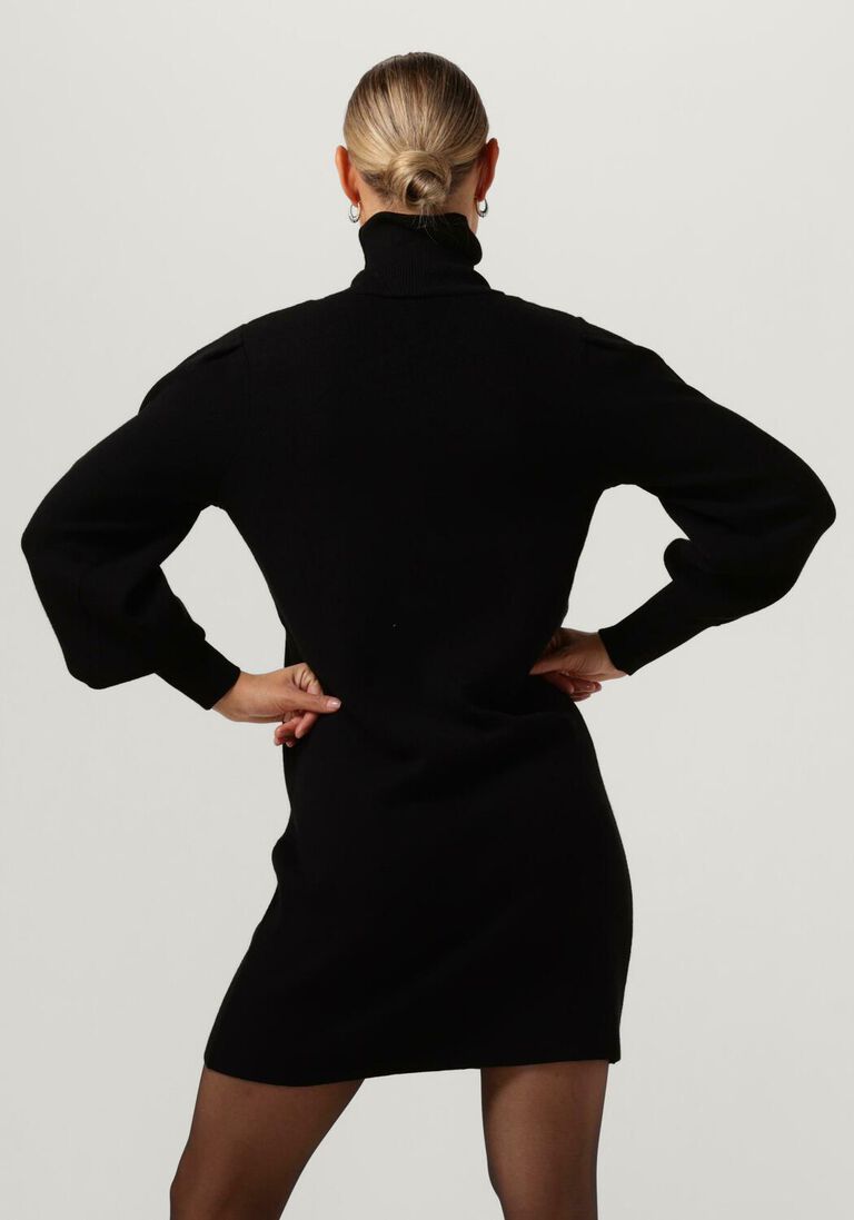 Y.A.S. zwarte y.a.s. mini jurk yasfonny ls roll neck knit dress