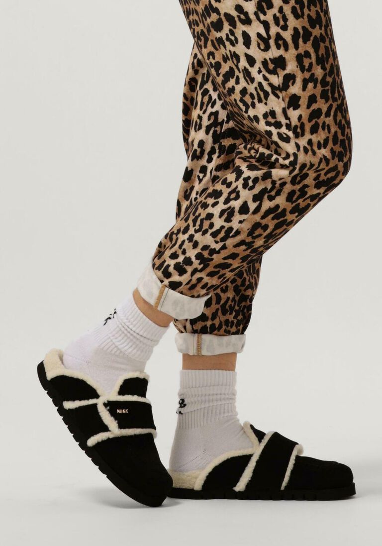 NUBIKK zwarte nubikk pantoffels teddy fur